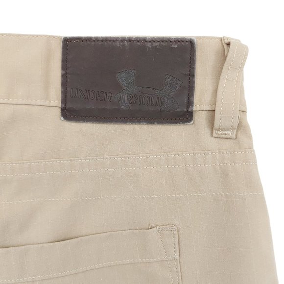 Under Armour Shorts Mens 40 Beige Performance Flat Front Casual Golf Outdoor - Picture 9 of 10